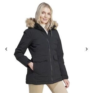 Women's Black Adidas UTILITAS HOODED PARKA Jacket